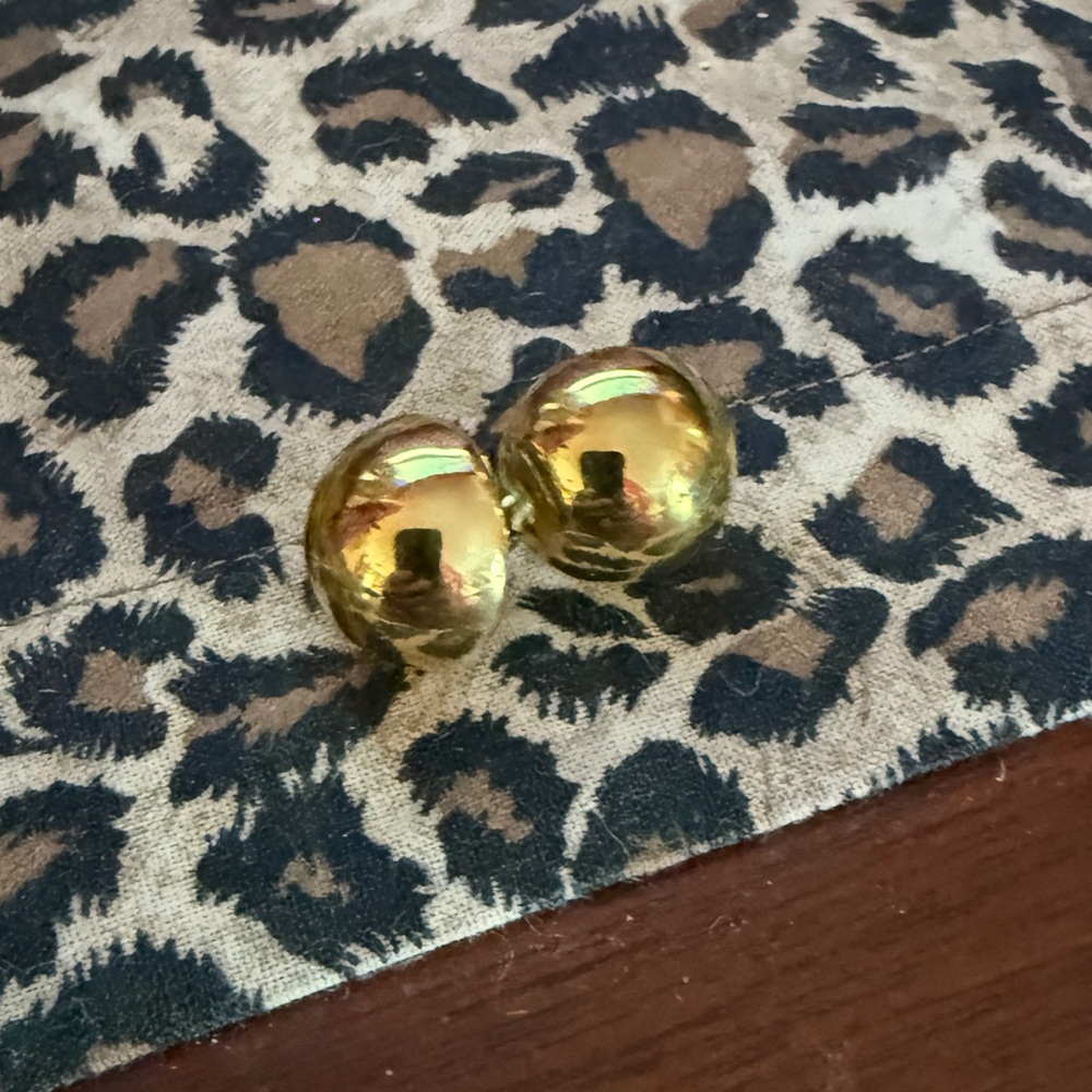 Gold ball earrings